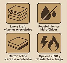Materiales, tratamientos y acabados